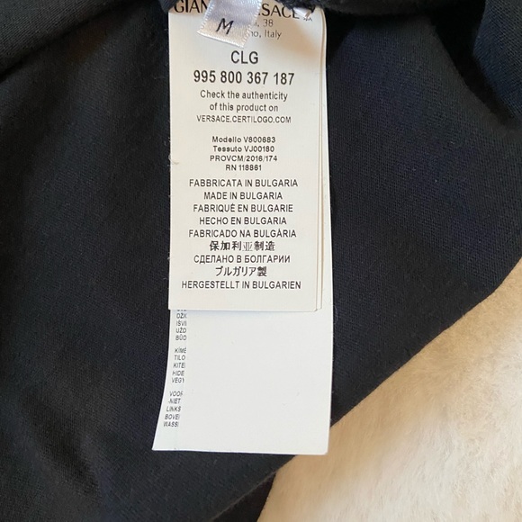 VERSACE Collection black Tee - Picture 5 of 7